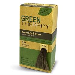 كريم لتلوين الشعر العضوي 5.0 بني فاتح Green Therapy